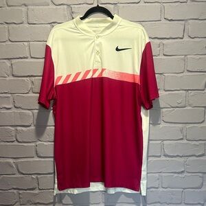 NWOT Nike Men's Polo Shirt in Red and White size XL
